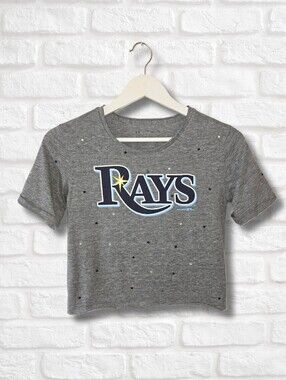 Tampa Bay Rays Crop Top W/Rhinestones